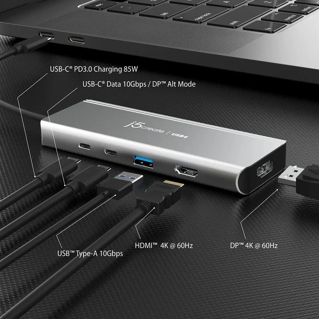 USB-Хаб j5create JCD401-N, USB-C 7-в-1 (JCD401-N) - фото 4