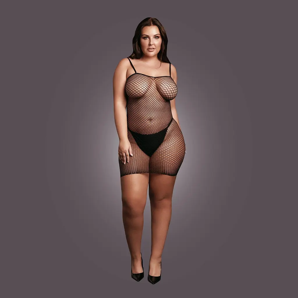 Міні-сукня Le Désir With Fishnet Structure, One Size (чорний) - фото 3