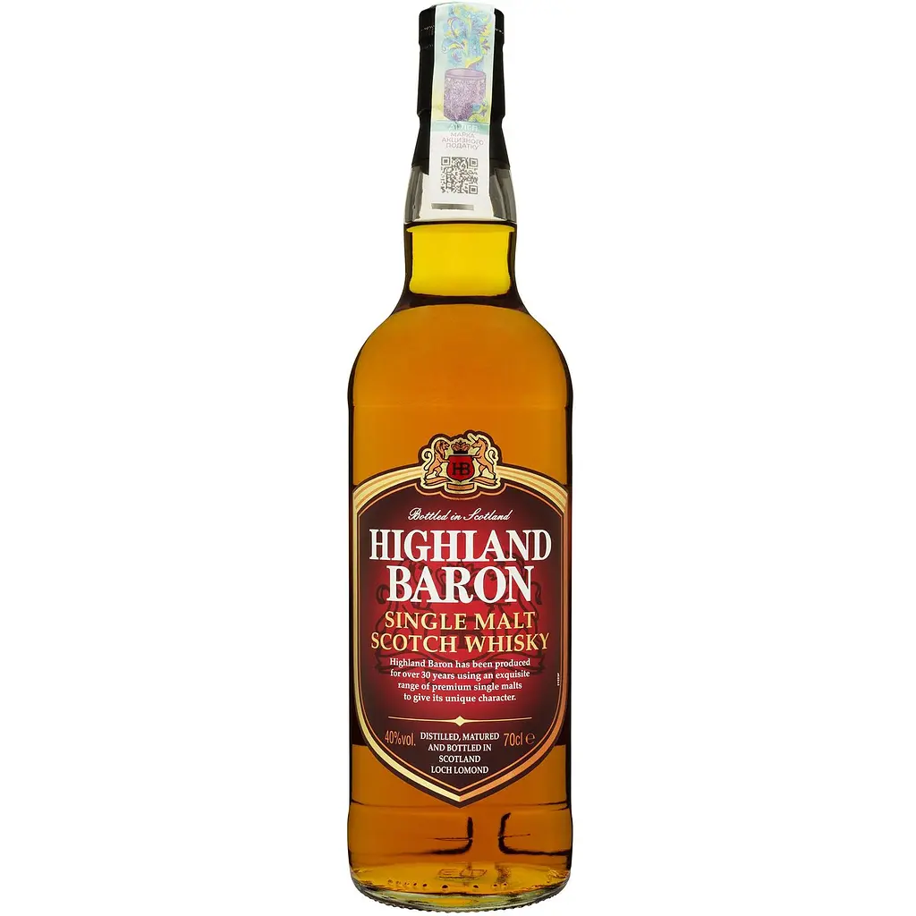 Віскі Highiland Baron Single Malt Scotch 40% 0.7 л в подарунковій коробці - фото 2