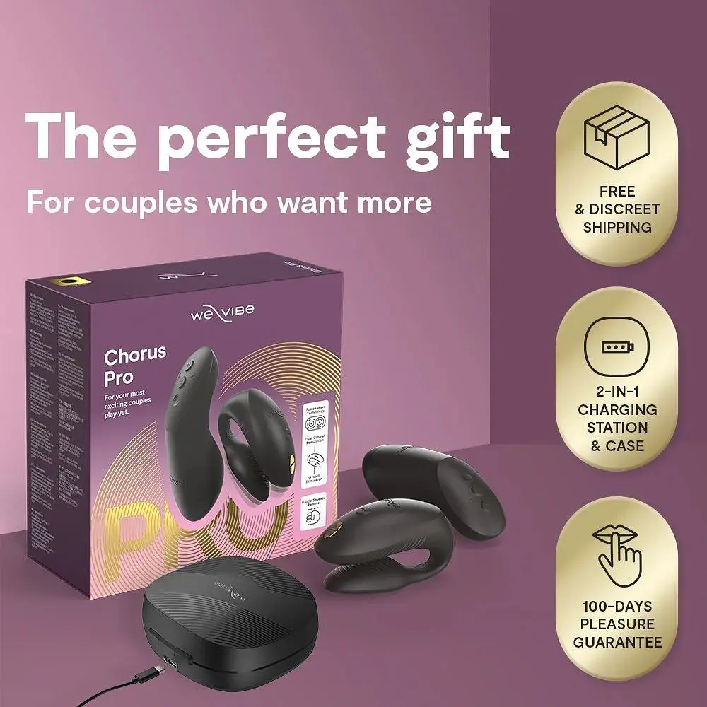 Вібратор We-Vibe Chorus Pro Satin Black для пар зі смарт-управлінням - фото 7