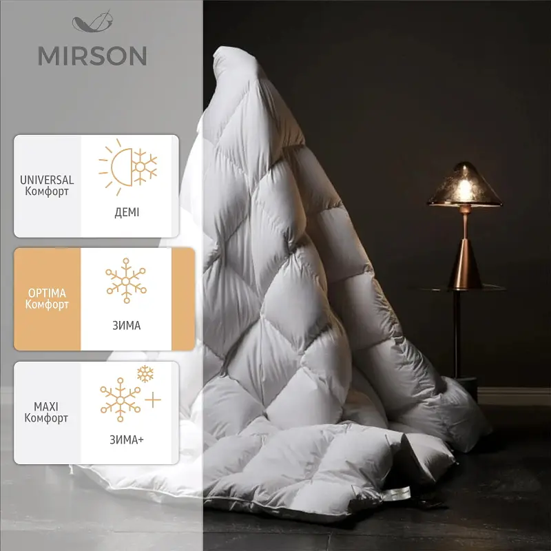 Одеяло пуховое MirSon Beatrice № 092, зимнее, 205х140 см, белое - фото 3