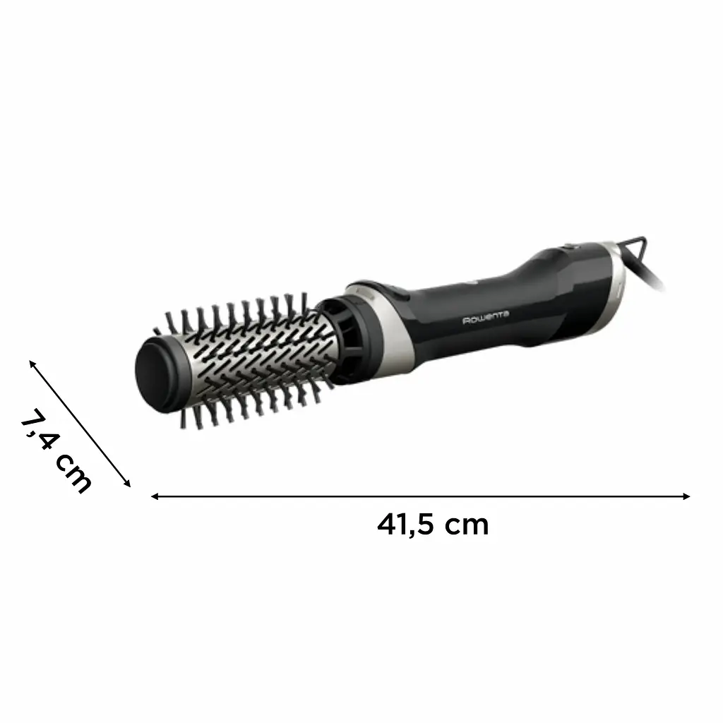 Фен Rowenta-щетка Renewal Brush Active, 1000Вт, 3 режима, ионизация, холодный обдув, обертывающая насадка, 5 насадок, керамика, черный насадка, 5 насадок, керамика, черный - фото 3