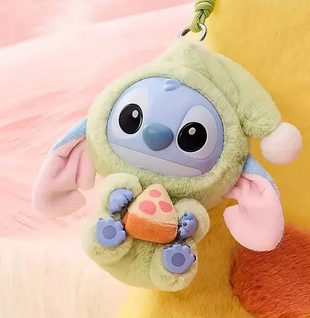Іграшка сюрприз м'який брелок Лабубу Стич 15см lububu Stitch Eat Something Before Sleep Series лялька для сумки - фото 3