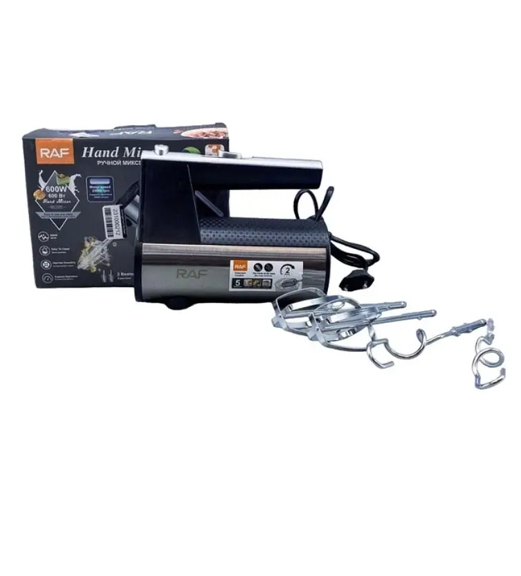 Міксер кухонний RAF R.6690 Hand Mixer 600W Сріблясто-чорний (30151421) - фото 3