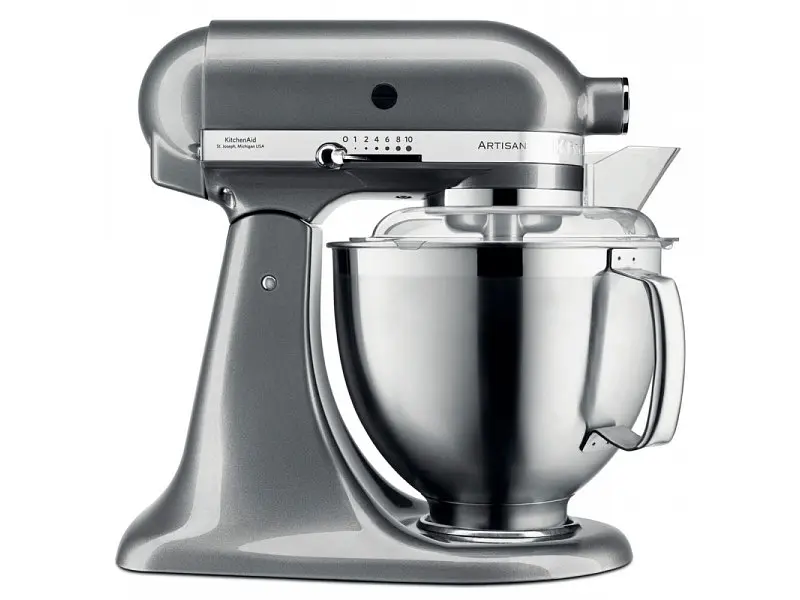Кухонна машина KitchenAid Artisan 5KSM185PSEMS з відкидним блоком 4.8 л «Срібний медальйон»