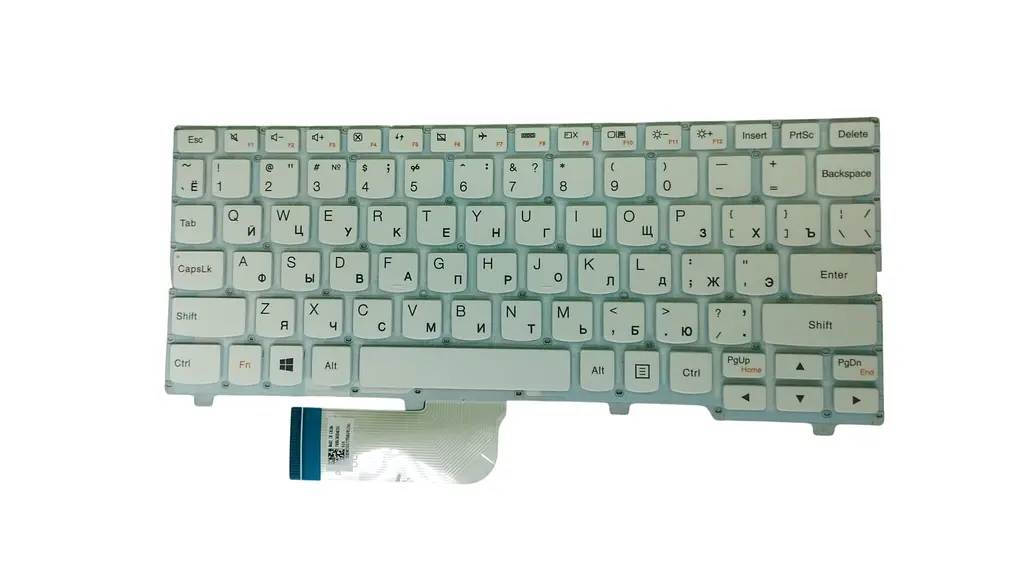 Клавіатура для ноутбука Lenovo IdeaPad (100S-11IBY) White (No Frame) - фото 2