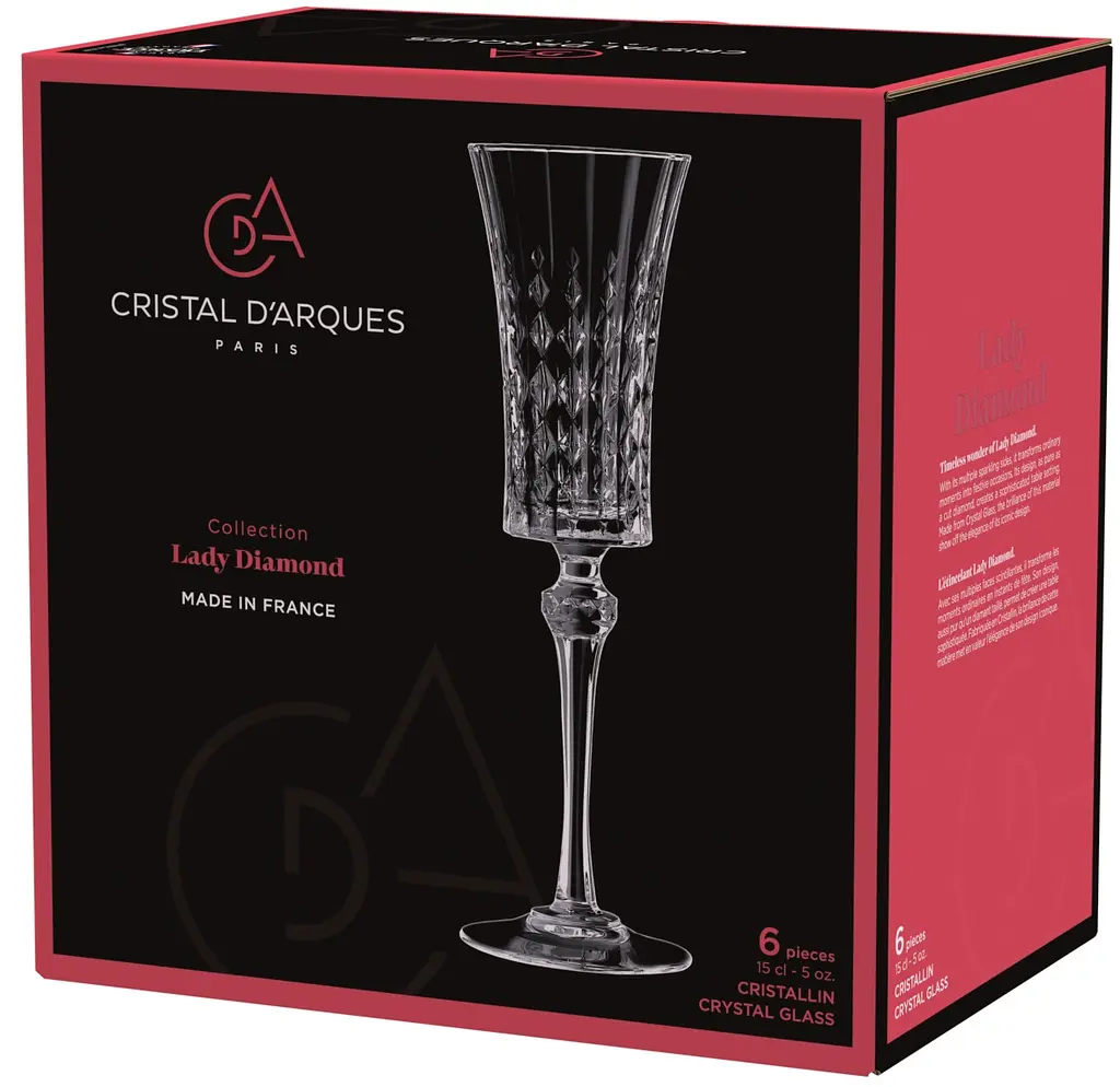 Набор бокалов Cristal d'Arques Paris Lady Diamond, 6х150 мл CD'A kuh0016494 - фото 5