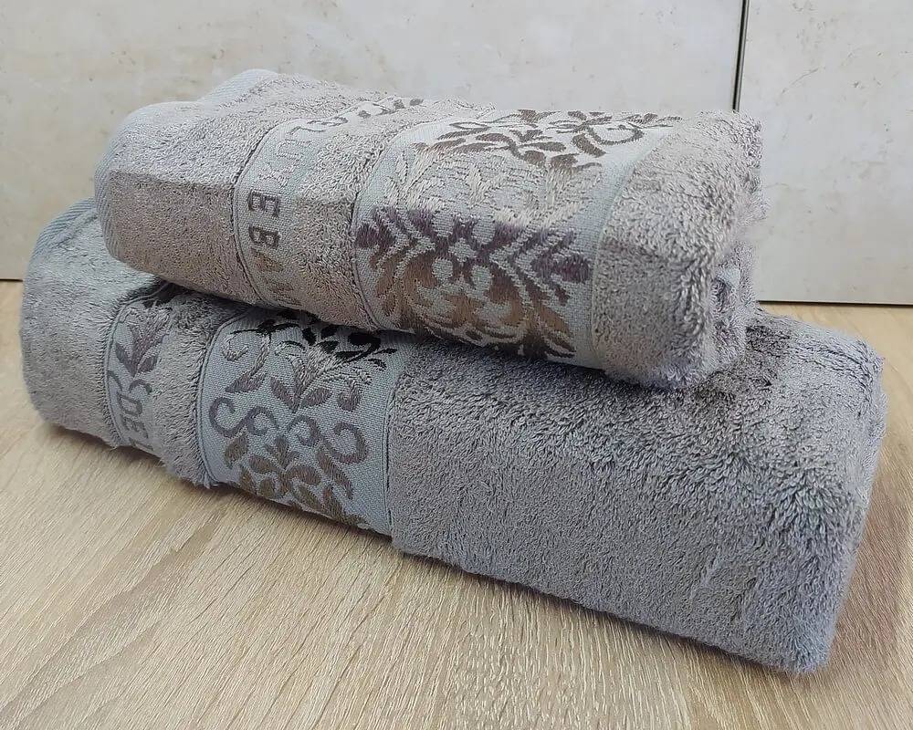Набір турецьких бамбукових махрових рушників Cestepe 50х90+70х140 Bamboo Ecol Toprak - фото 2