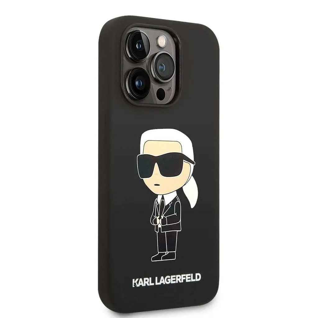 Чехол Karl Lagerfeld Liquid SilicOne Ikonik NFT для iPhOne 14 Pro Black - фото 3