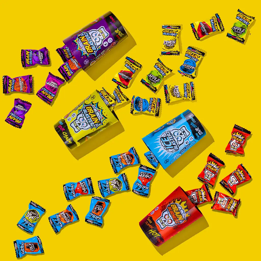Льодяники Brain Blasterz Original Hard Candy Tub 48 г - фото 3