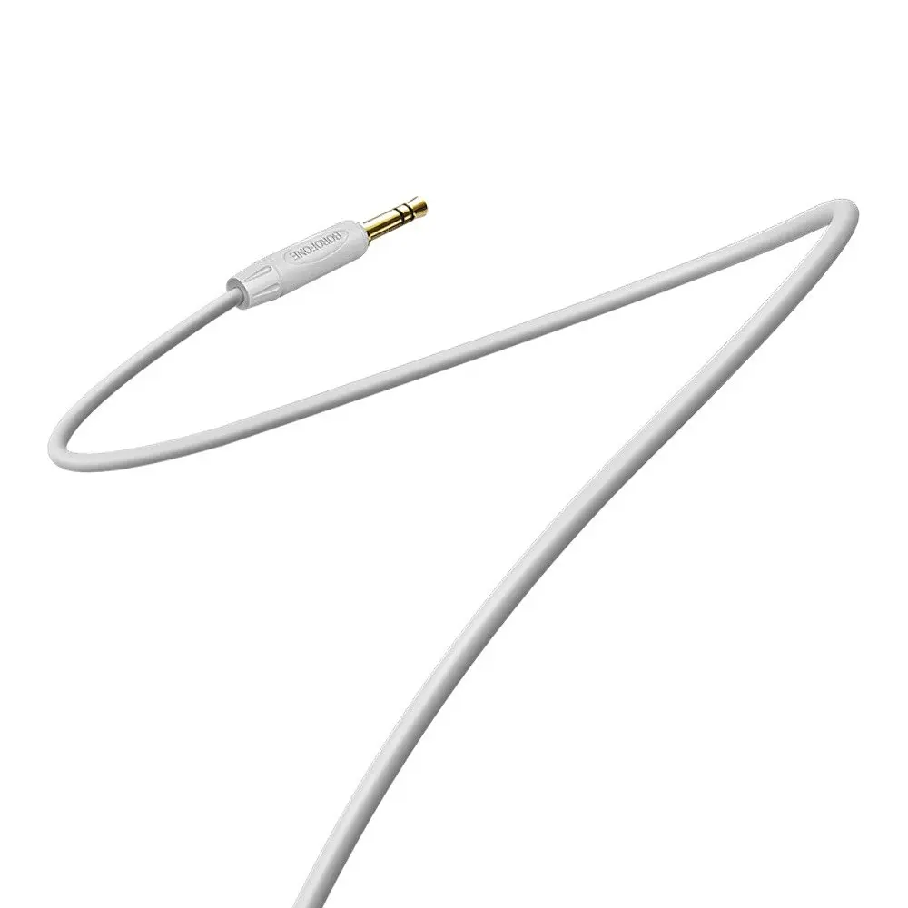 AUX кабель Borofone BL4 Jack 3.5 to Jack 3.5 1 м сірий - фото 3