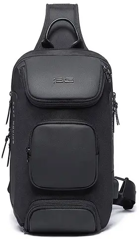 Однолямковий рюкзак через плече Bange BG-7086 9л Сумка-слінг з USB-роз'ємом Black (19380) - фото 3
