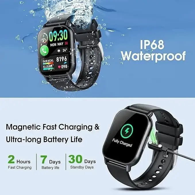 Смарт-годинник WeurGhy Y6 водонепроникний IP68 Black - фото 6