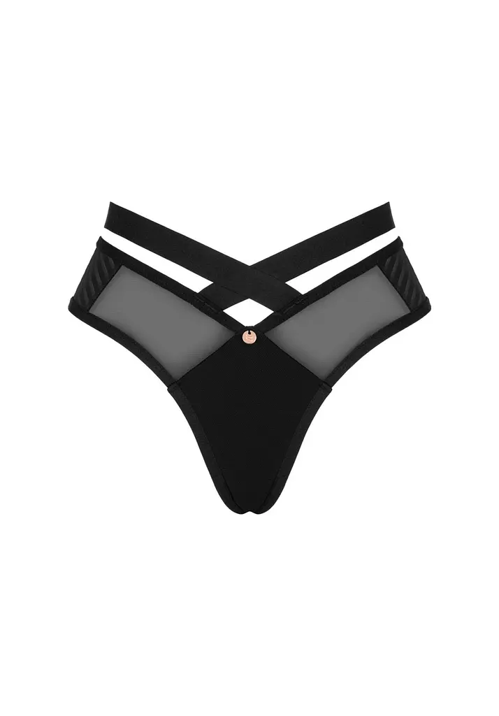 Сексуальные трусики Obsessive Brasica XS/S черный - фото 7