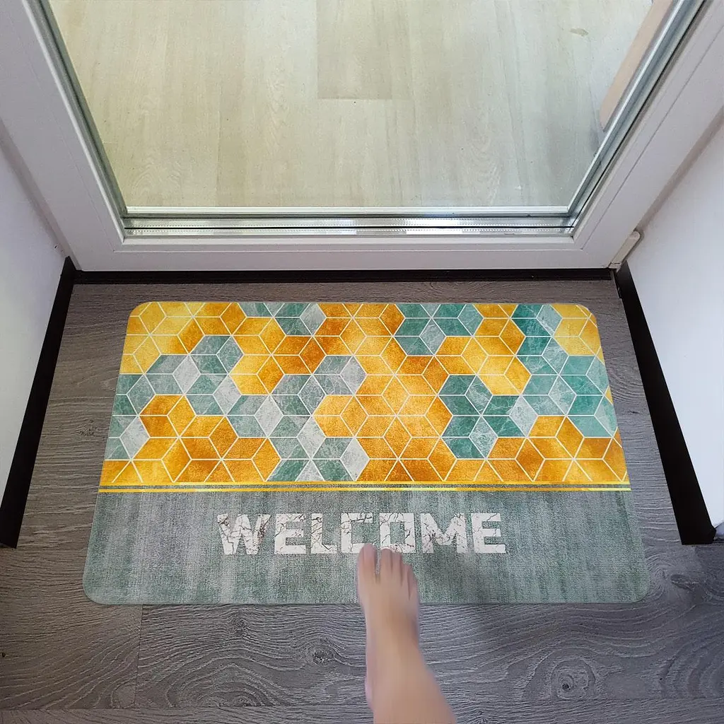 Вологопоглинаючий килимок Sticker Wall куби Welcome 40x60CMx3MM (D) SW-00001561 - фото 5