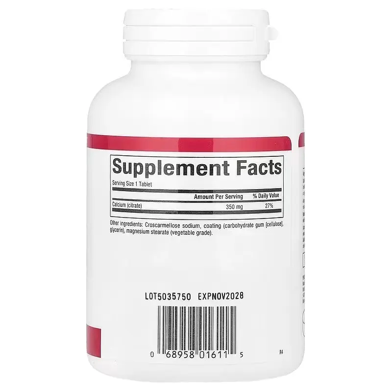 Кальций цитрат 350 мг Calcium Citrate Natural Factors 90 таблеток - фото 2