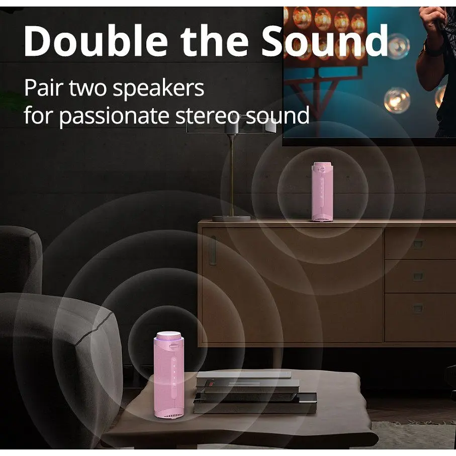 Портативна колонка Tronsmart T-7 30W TWS Bluetooth Pink - фото 8