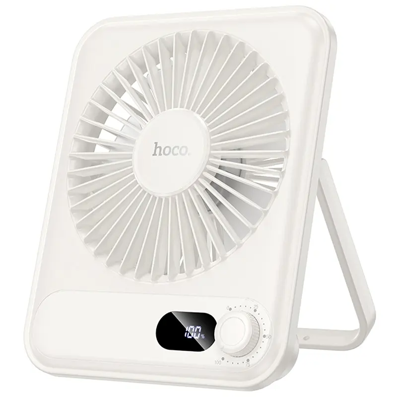 Портативний вентилятор HX607 handheld folding fan 2000 mAh White Hoco teh0029482 - фото 2