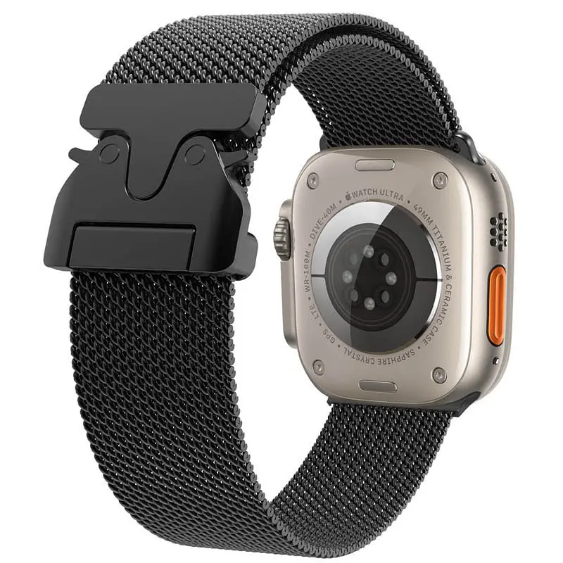 Ремінець Milanese Loop New Design для Apple Watch 42(ser.1-3)/44/45/46/49mm Black - фото 4