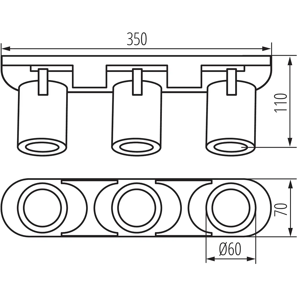 Светильник спотовый Kanlux Laurin EL-3I B (29125) - фото 3