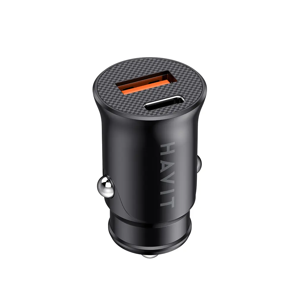 Автомобільний зарядний пристрій HAVIT HV-CC2022 20W USB+USB-C Black HAVIT (28048-000)