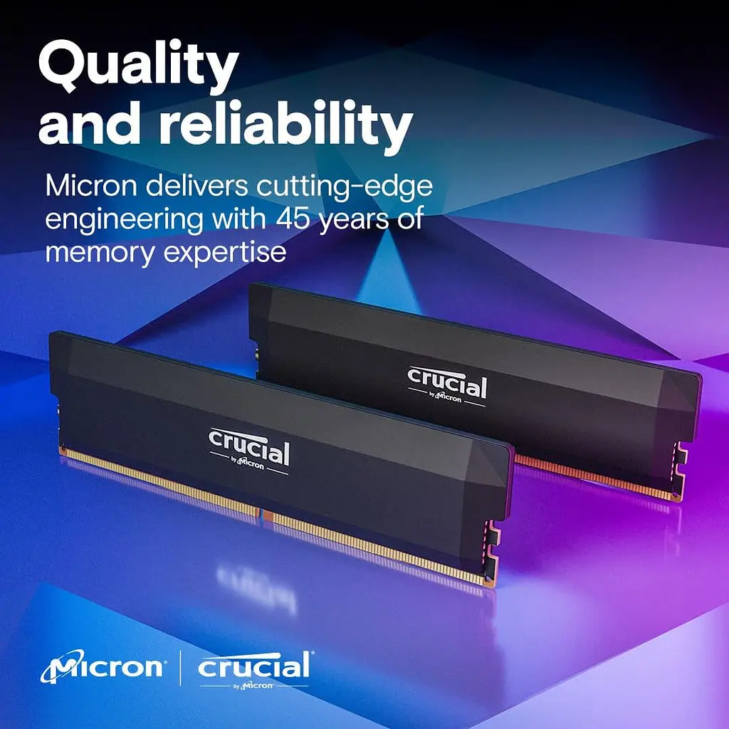 Модуль пам'яті Crucial DDR5 32GB (2x16) 6400Mhz CL38-40-40-84 1.35V EXPO/XMP 3.0 (CP2K16G64C38U5B) - фото 4
