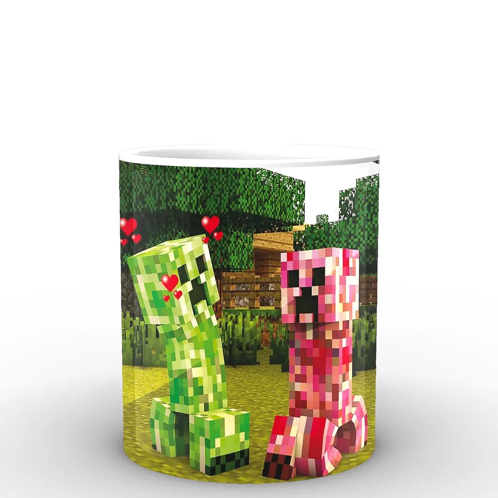 Кухоль GeekLand Minecraft Майнкрафт крипери MС.02.006 330 мл білий - фото 3