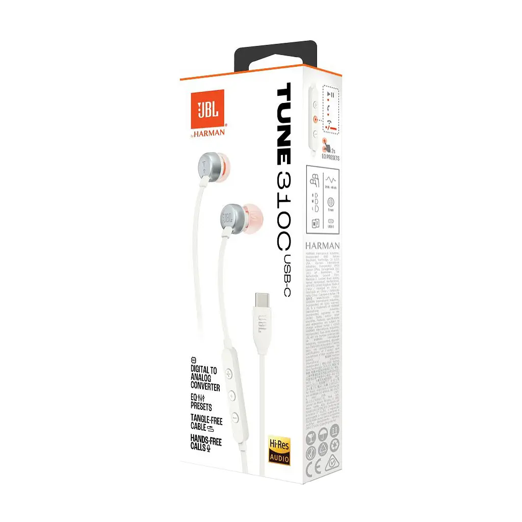 Навушники JBL Tune 310C USB-C White (JBLT310CWHT) - фото 9