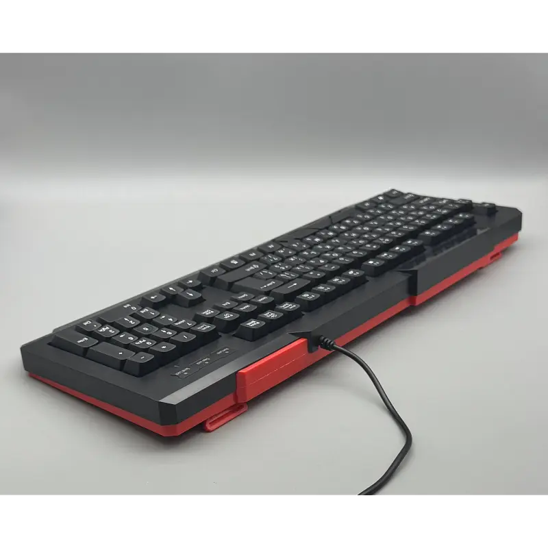 Повнорозмірна мембранна клавіатура провідна із виступом XSTRIKE X-1022 RGB USB із трьохмовною розкладкою UA/EN/RU та РГБ підсвічуванням та ніжками USB-A 105 клавіш Чорний - фото 5