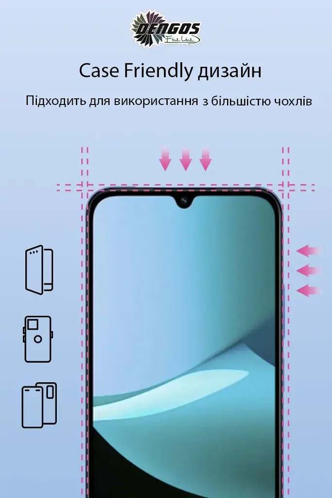 Скло захисне Dengos Xiaomi Redmi 15C Black 2 pcs (DG-TG2P-88) - фото 3