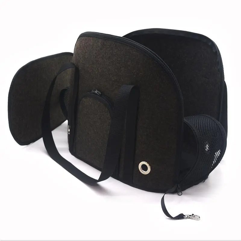 Сумка переноска Zoo-hunt Остин для кошек и малых пород собак №1 23х40х31 см коричневая - фото 4