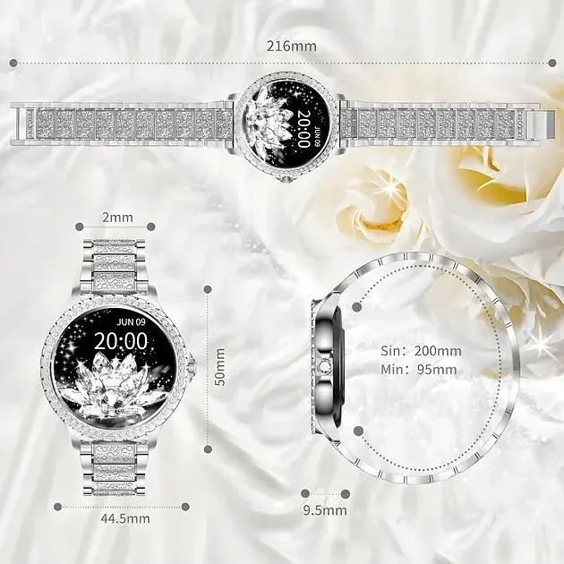 Смарт-годинник для жінок Smart Fitonme Silver Lux з моніторингом здоров'я - фото 4