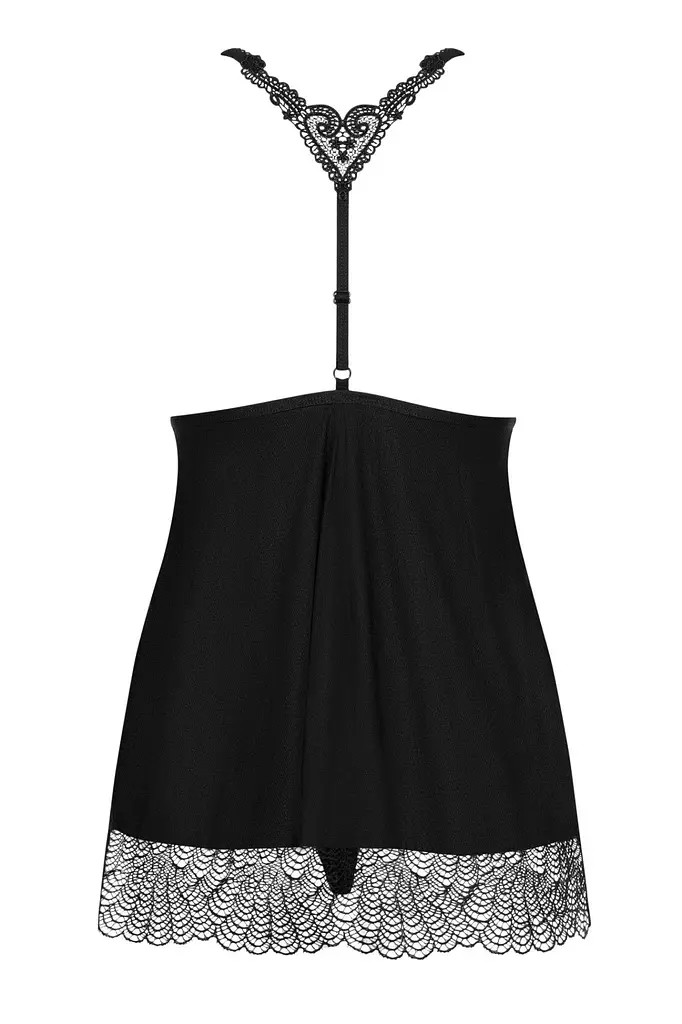 Комплект білизни Obsessive Chiccanta Babydoll S/M чорний - фото 6