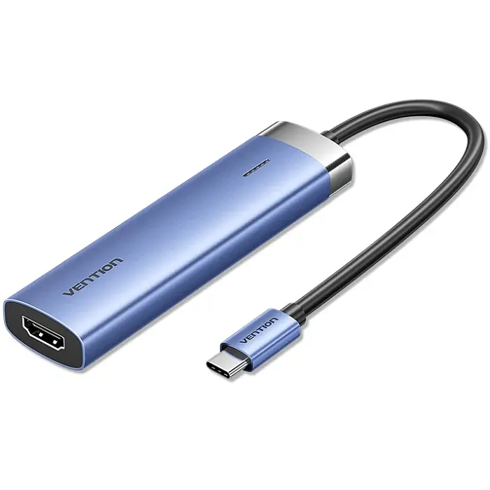 Док-станція Vention USB 3.1 Type-C 5-in-1 HDMI 4K30Hz/USB 3.0x3/PD 100W