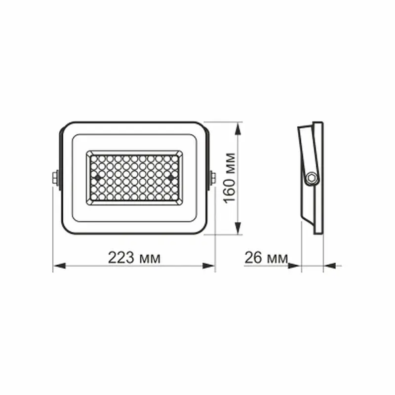 Прожектор Videx LED 50W 5000K 220V (VL-F2e-505W) - фото 4