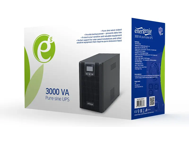 ДБЖ EnerGenie EG-UPS-PS3000-01 3000 звичайнийUSB - фото 4