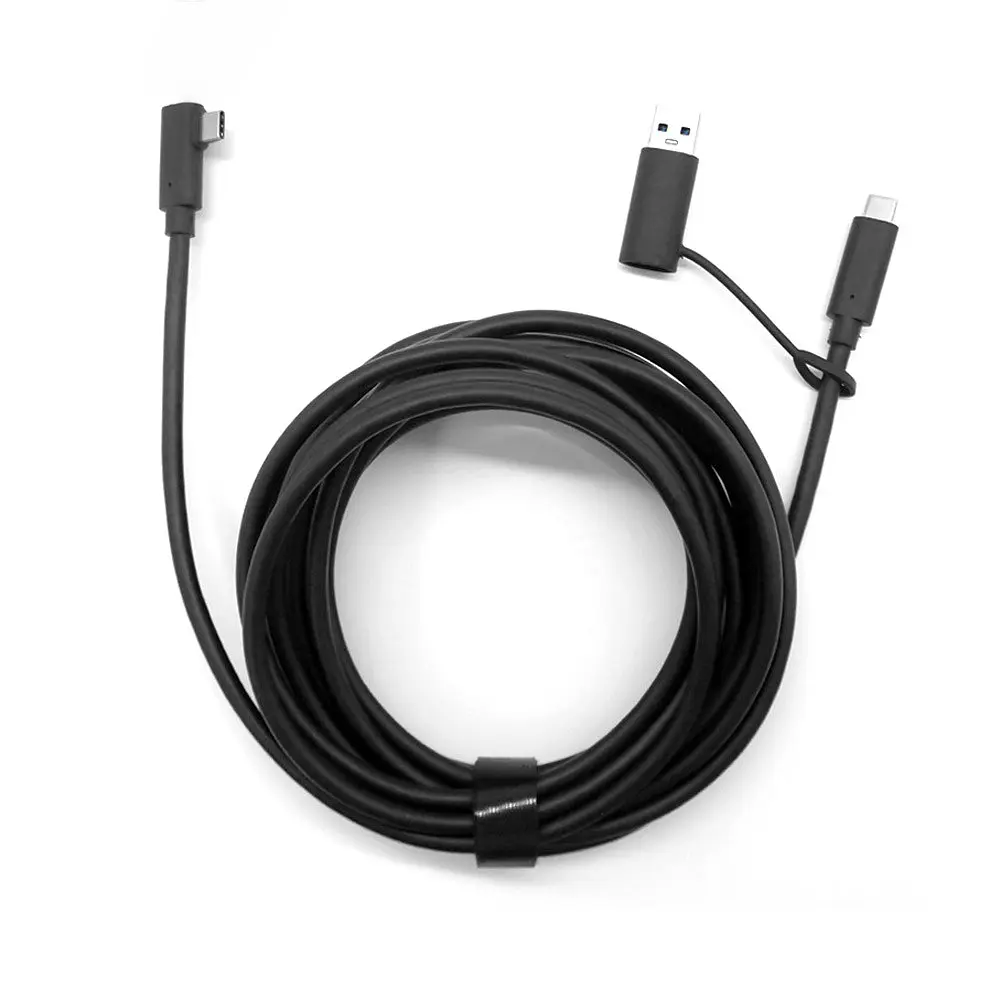 Кабель Oculus Link Type-C/Type-C USB-A 2в1 Quest 2/3/Pro/Pico 4 3.2 5 м Чорний (CC-AC-5mGB) - фото 3