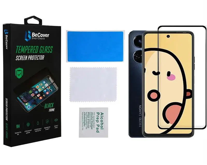 Скло захисне BeCover Tecno Camon 19 Neo (CH6i) Black (708168) - фото 2