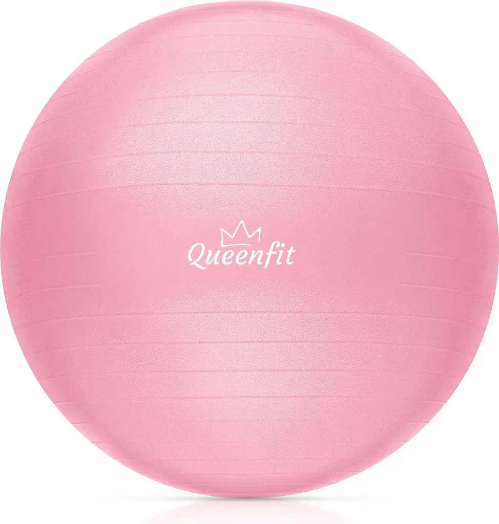 Фітбол Queenfit 65см світло-рожевий + насос - фото 2
