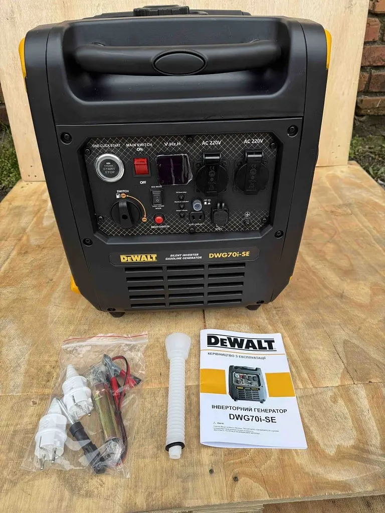 Інверторний бензиновий генератор-валіза з колесами DeWalt DWG70i-SE (7,0 -6.5 кВт) + електростартер - фото 4