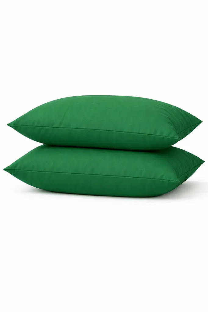 Наволочка Ecotton 50х70 см фланель із бавовни Green зеленого кольору (25538) - фото 2