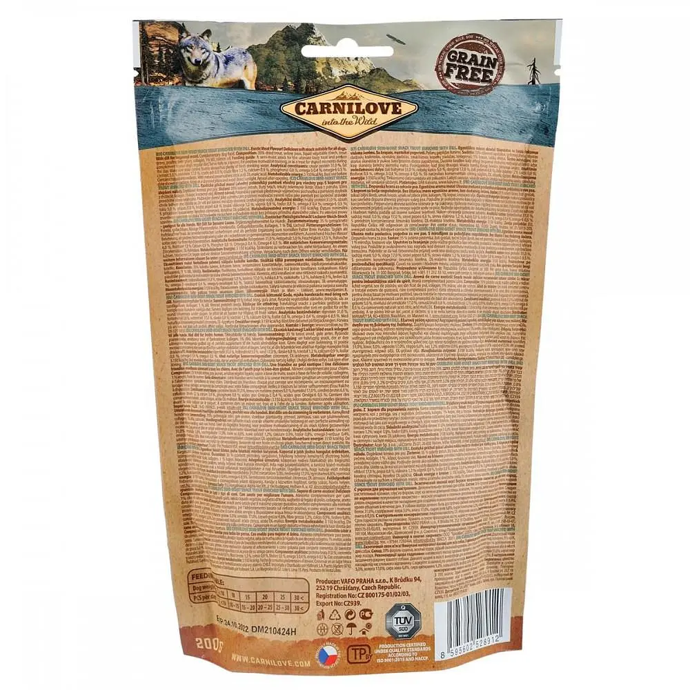 Ласощі для собак Carnilove Trout with Dill 200 г (риба) - фото 3