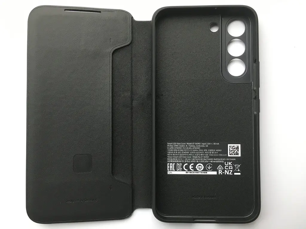 Оригінальний чохол-книжка Smart LED Wallet View Cover для Samsung Galaxy S22 Чорний (EF-NS901PBEGRU) - фото 10