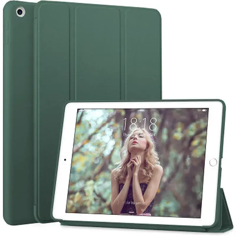 Чохол до планшета BeCover Tri Fold Soft TPU Silicone Apple iPad Air 4 10.9 2020/2021 Dark Green (706870) (706870) - фото 2