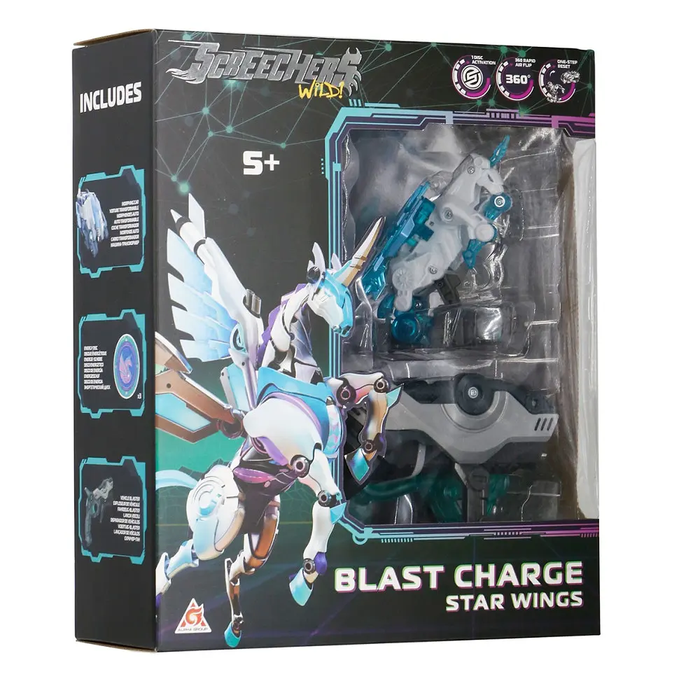 Дитячий ігровий набір Screechers Wild S5 L1 СТАР ВІНГС  EU686113 запускач-бластер, машинка-трансформер - фото 3