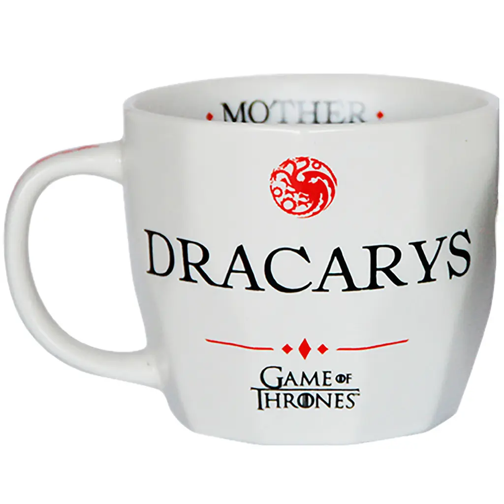 Чашка Warner Bros Flat Game of Thrones. Dracarys порцелянова біла 400 мл (75001738) - фото 1