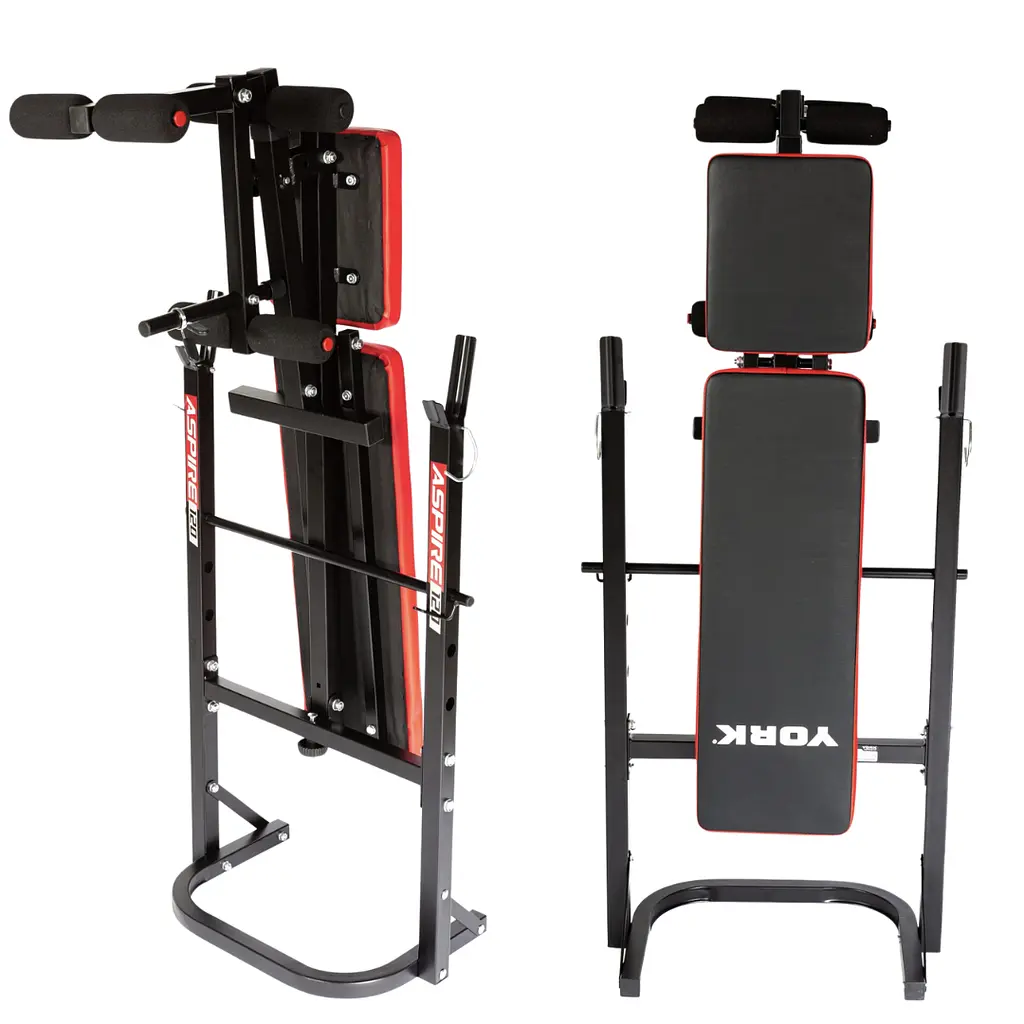 Лавка тренувальна York Fitness ASPIRE 120 складана зі стійкою під штангу - фото 6