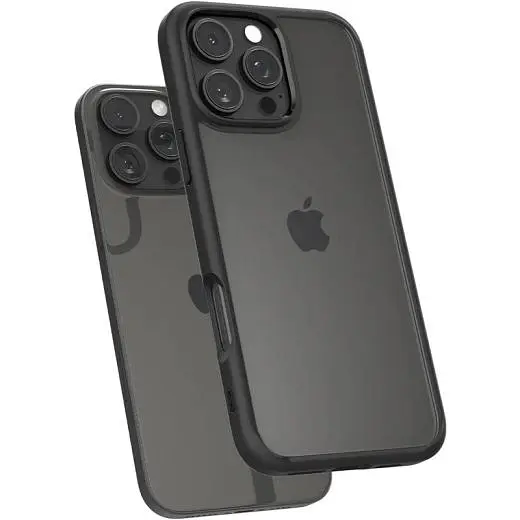 Прозрачный чехол Spigen Ultra Hybrid Matte Black для iPhone 16 Pro Max (ACS07996) - фото 2