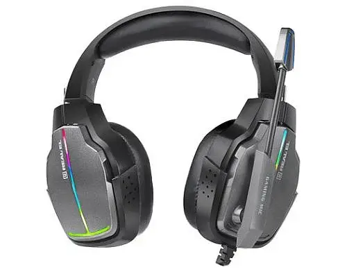 Навушники REAL-EL GDX-7680, Black, Mini jack + USB, накладні, мікрофон, кабель 2.2 м (GDX-7680) - фото 6