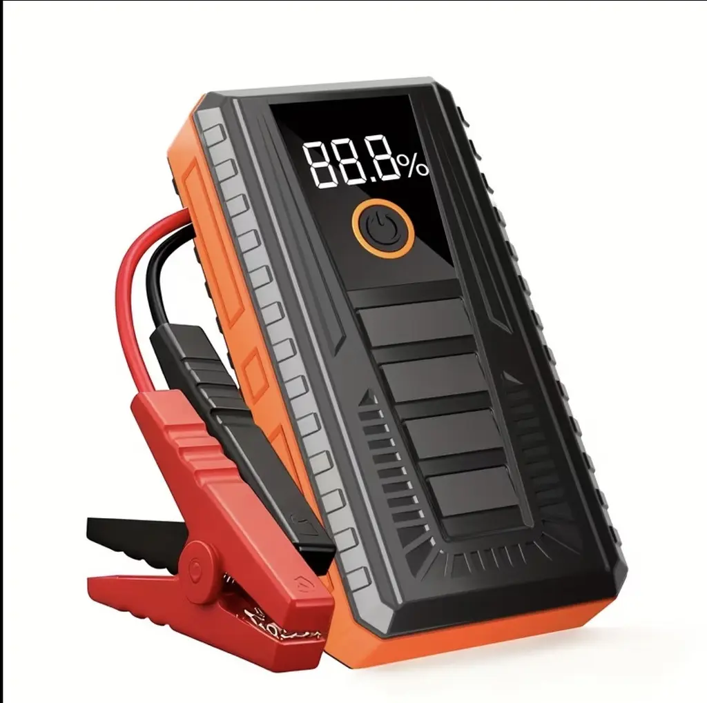 Пусковий пристрій для авто Jump Starter 12V, портативний бустер з LCD дисплеєм - стартер